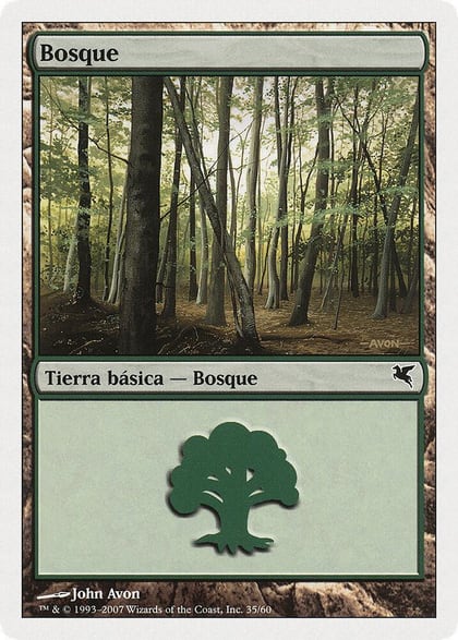Forest (Spanish) - "Bosque" (I35), Magic Encyclopedia 2005 (Salvat/Hachette) I35