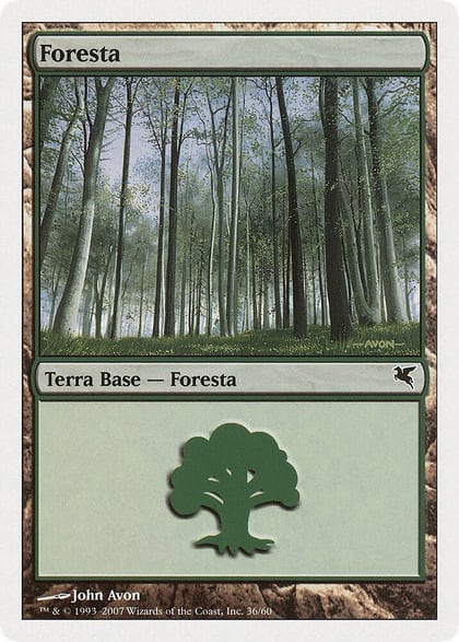Forest (Italian) - "Foresta" (I36), Magic Encyclopedia 2005 (Salvat/Hachette) I36