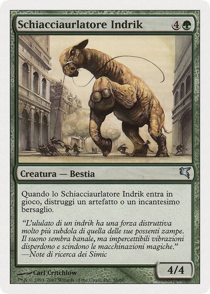 Indrik Stomphowler (Italian) - "Schiacciaurlatore Indrik", Magic Encyclopedia 2005 (Salvat/Hachette) I38