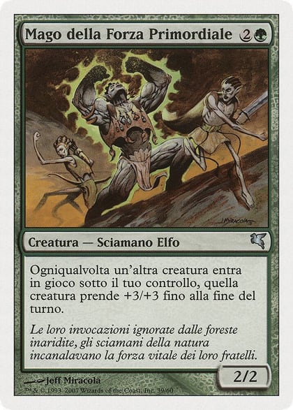 Primal Forcemage (Italian) - "Mago della Forza Primordiale", Magic Encyclopedia 2005 (Salvat/Hachette) I39