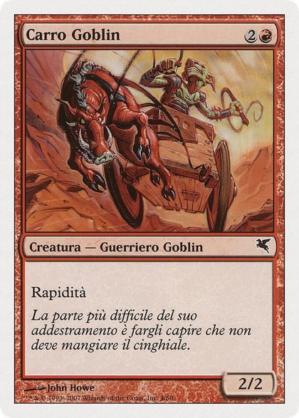 Goblin Chariot (Italian) - "Carro Goblin", Magic Encyclopedia 2005 (Salvat/Hachette) I4