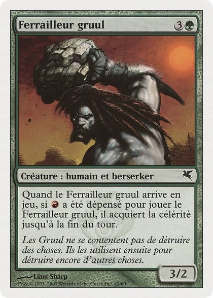 Gruul Scrapper (French) - "Ferrailleur gruul", Magic Encyclopedia 2005 (Salvat/Hachette) I42