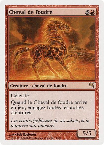 Thundermare (French) - "Cheval de foudre", Magic Encyclopedia 2005 (Salvat/Hachette) I49