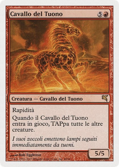 Thundermare (Italian) - "Cavallo del Tuono", Magic Encyclopedia 2005 (Salvat/Hachette) I49