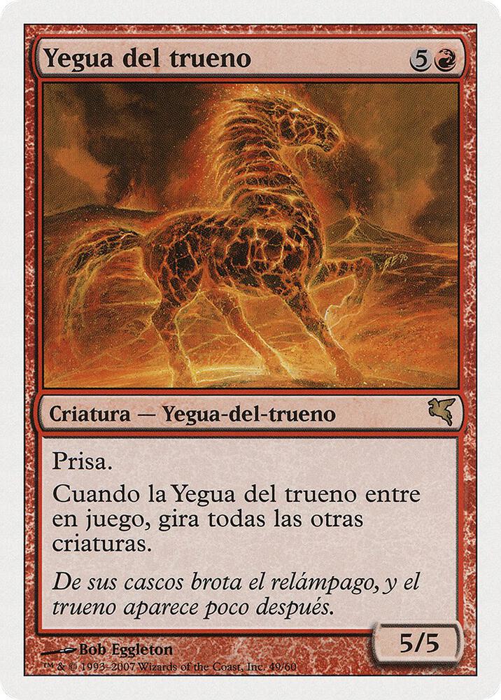 Thundermare (Spanish) - "Yegua del trueno", Magic Encyclopedia 2005 (Salvat/Hachette) I49
