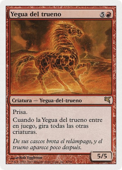 Thundermare (Spanish) - "Yegua del trueno", Magic Encyclopedia 2005 (Salvat/Hachette) I49