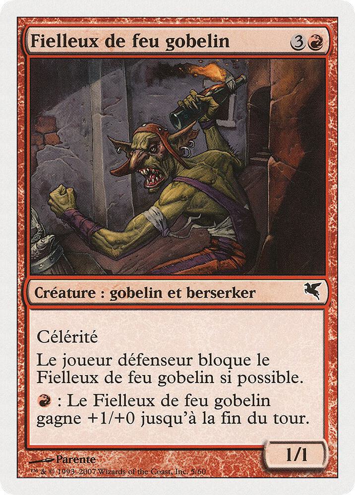Goblin Fire Fiend (French) - "Fielleux de feu gobelin", Magic Encyclopedia 2005 (Salvat/Hachette) I5