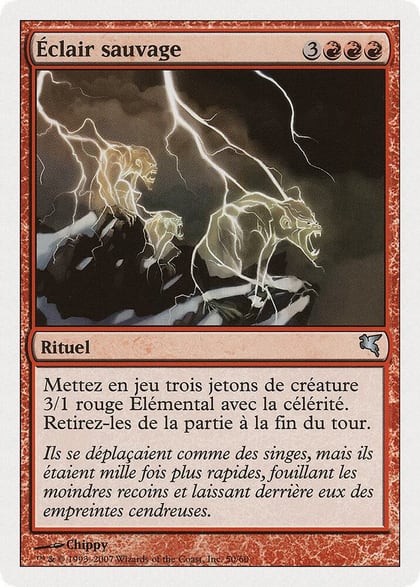Feral Lightning (French) - "Eclair sauvage" (I50), Magic Encyclopedia 2005 (Salvat/Hachette) I50