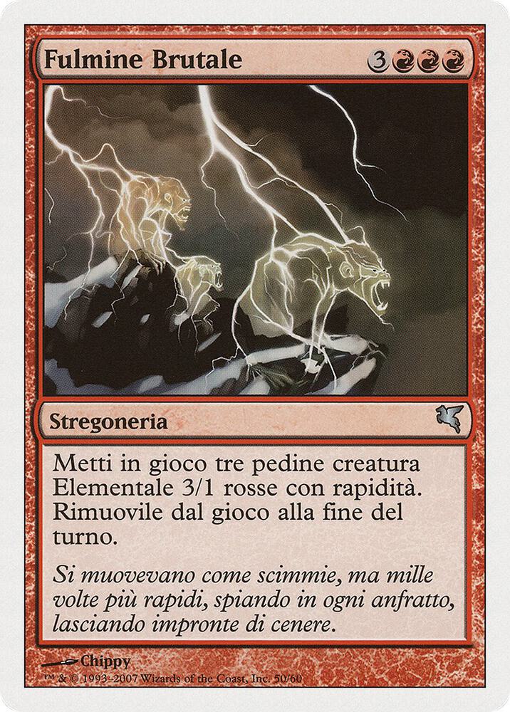 Feral Lightning (Italian) - "Fulmine Brutale" (I50), Magic Encyclopedia 2005 (Salvat/Hachette) I50