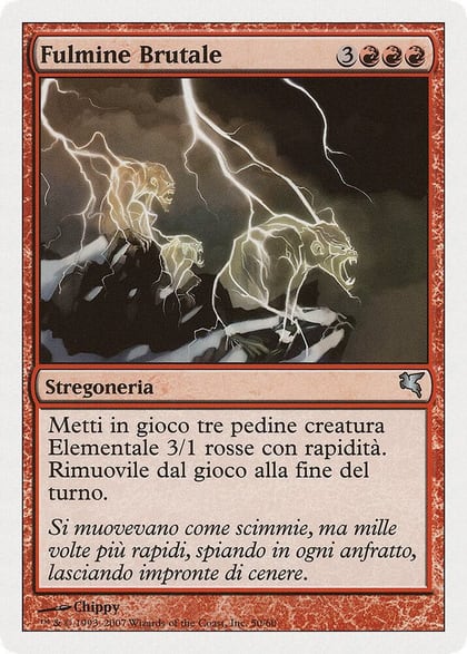 Feral Lightning (Italian) - "Fulmine Brutale" (I50), Magic Encyclopedia 2005 (Salvat/Hachette) I50