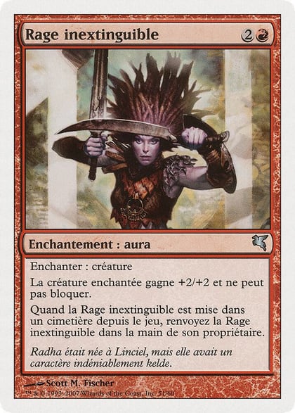 Undying Rage (French) - "Rage inextinguible", Magic Encyclopedia 2005 (Salvat/Hachette) I51