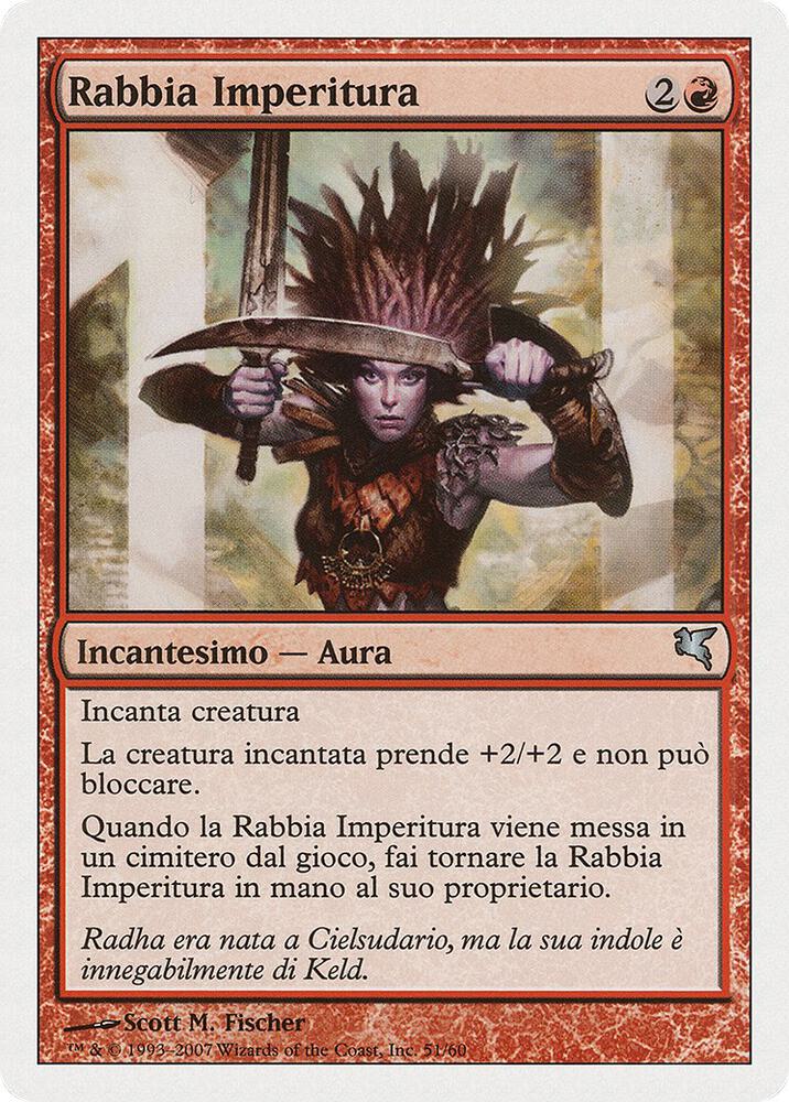 Undying Rage (Italian) - "Rabbia Imperitura", Magic Encyclopedia 2005 (Salvat/Hachette) I51