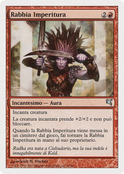 Undying Rage (Italian) - "Rabbia Imperitura", Magic Encyclopedia 2005 (Salvat/Hachette) I51