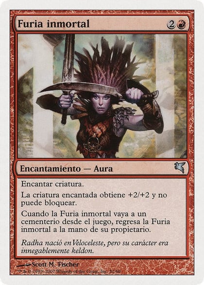 Undying Rage (Spanish) - "Furia inmortal", Magic Encyclopedia 2005 (Salvat/Hachette) I51