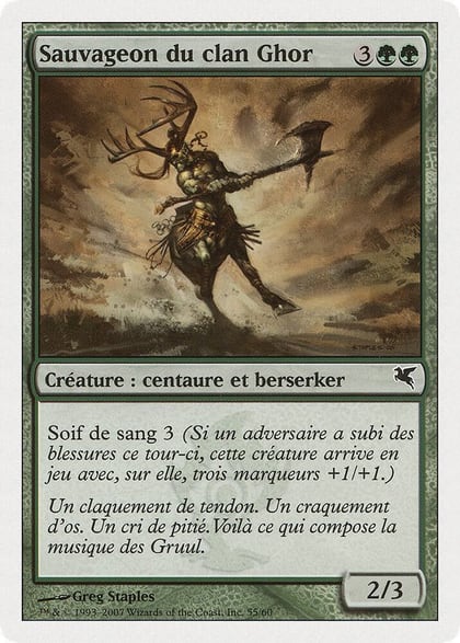 Skarrg, the Rage Pits (French) - "Sauvageon du clan Ghor" (I55), Magic Encyclopedia 2005 (Salvat/Hachette) I55