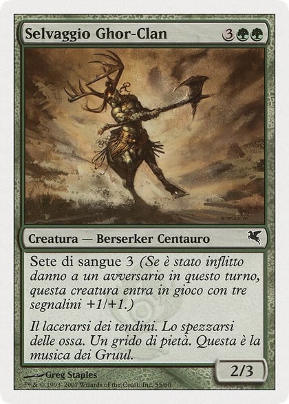 Skarrg, the Rage Pits (Italian) - "Selvaggio Ghor-Clan" (I55), Magic Encyclopedia 2005 (Salvat/Hachette) I55