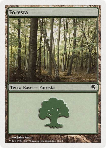 Forest (Italian) - "Foresta" (I58), Magic Encyclopedia 2005 (Salvat/Hachette) I58