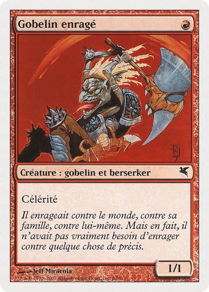 Raging Goblin (French) - "Gobelin enragé", Magic Encyclopedia 2005 (Salvat/Hachette) I6