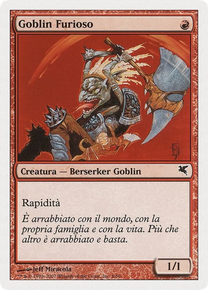 Raging Goblin (Italian) - "Goblin Furioso", Magic Encyclopedia 2005 (Salvat/Hachette) I6