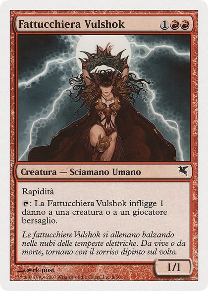 Vulshok Sorcerer (Italian) - "Fattucchiera Vulshok", Magic Encyclopedia 2005 (Salvat/Hachette) I8