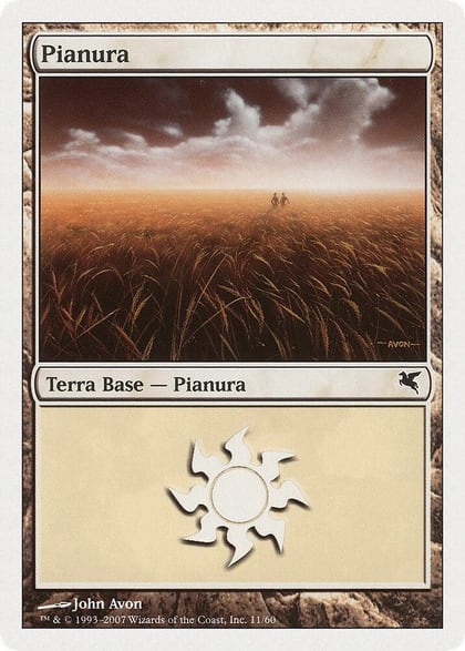 Plains (Italian) - "Pianura" (J11), Magic Encyclopedia 2005 (Salvat/Hachette) J11