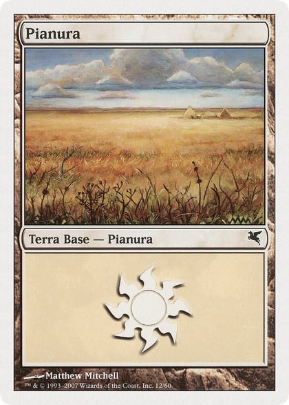 Plains (Italian) - "Pianura" (J12), Magic Encyclopedia 2005 (Salvat/Hachette) J12