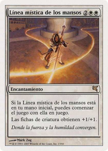 Leyline of the Meek (Spanish) - "Linea mistica de los mansos", Magic Encyclopedia 2005 (Salvat/Hachette) J13