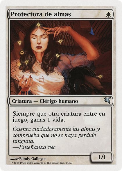 Soul Warden (Spanish) - "Protectora de almas" (J14), Magic Encyclopedia 2005 (Salvat/Hachette) J14