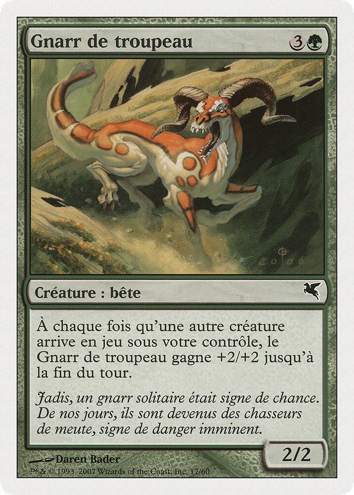 Herd Gnarr (French) - "Gnarr de troupeau", Magic Encyclopedia 2005 (Salvat/Hachette) J17