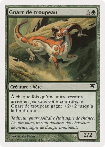 Herd Gnarr (French) - "Gnarr de troupeau", Magic Encyclopedia 2005 (Salvat/Hachette) J17