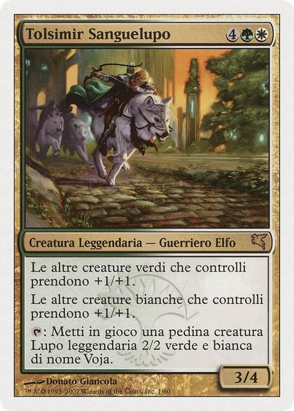 Tolsimir Wolfblood (Italian) - "Tolsimir Sanguelupo", Magic Encyclopedia 2005 (Salvat/Hachette) J1