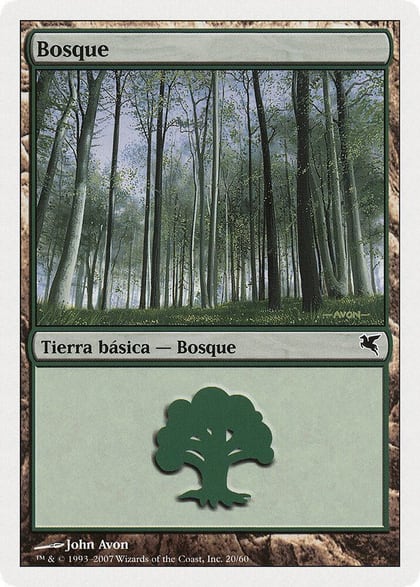 Forest (Spanish) - "Bosque" (J20), Magic Encyclopedia 2005 (Salvat/Hachette) J20