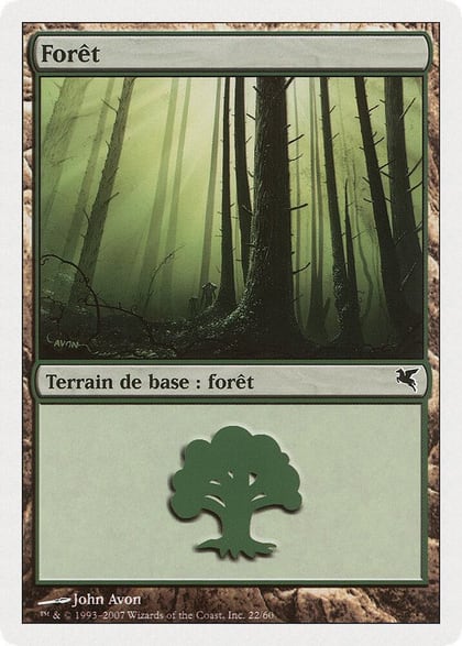 Forest (French) - "Foret" (J22), Magic Encyclopedia 2005 (Salvat/Hachette) J22