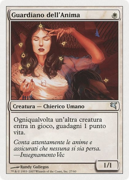 Soul Warden (Italian) - "Guardiano dell'Anima" (J27), Magic Encyclopedia 2005 (Salvat/Hachette) J27