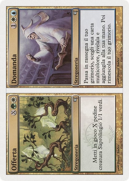 Supply // Demand (Italian) - "Offerta // Domanda" (J28), Magic Encyclopedia 2005 (Salvat/Hachette) J28