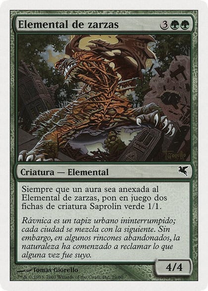 Bramble Elemental (Spanish) - "Elemental de zarzas", Magic Encyclopedia 2005 (Salvat/Hachette) J29