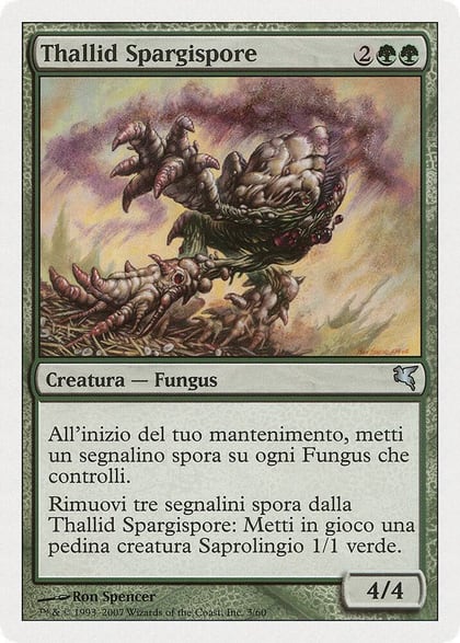Sporesower Thallid (Italian) - "Thallid Spargispore", Magic Encyclopedia 2005 (Salvat/Hachette) J3