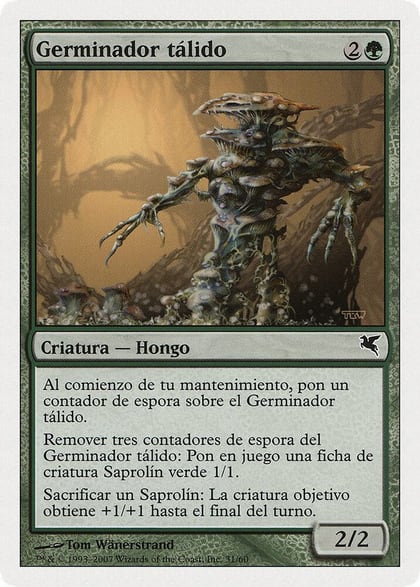 Thallid Germinator (Spanish) - "Germinador talido" (J31), Magic Encyclopedia 2005 (Salvat/Hachette) J31