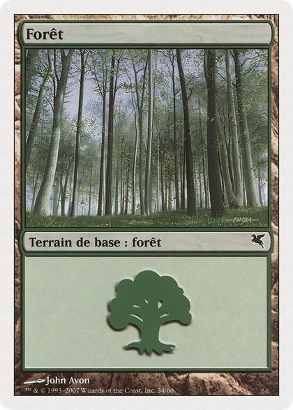 Forest (French) - "Foret" (J34), Magic Encyclopedia 2005 (Salvat/Hachette) J34