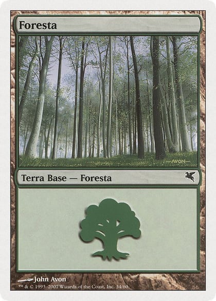 Forest (Italian) - "Foresta" (J34), Magic Encyclopedia 2005 (Salvat/Hachette) J34
