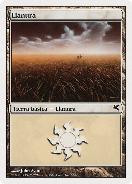 Plains (Spanish) - "Llanura" (J35), Magic Encyclopedia 2005 (Salvat/Hachette) J35