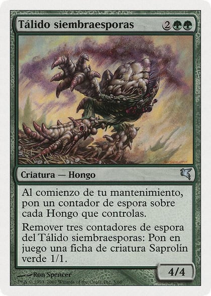 Sporesower Thallid (Spanish) - "Talido siembraesporas", Magic Encyclopedia 2005 (Salvat/Hachette) J3
