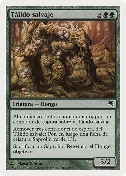 Savage Thallid (Spanish) - "Talido salvaje" (J4), Magic Encyclopedia 2005 (Salvat/Hachette) J4