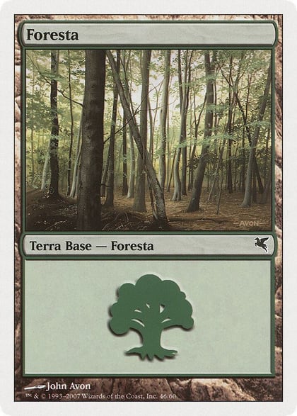 Forest (Italian) - "Foresta" (J46), Magic Encyclopedia 2005 (Salvat/Hachette) J46