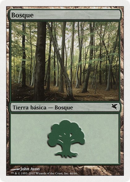 Forest (Spanish) - "Bosque" (J46), Magic Encyclopedia 2005 (Salvat/Hachette) J46