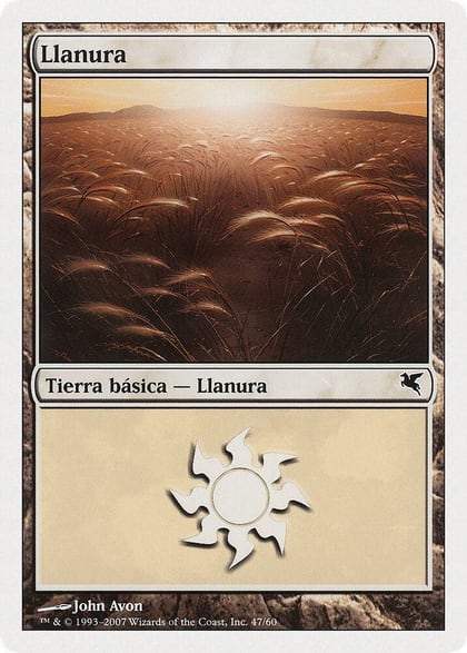 Plains (Spanish) - "Llanura" (J47), Magic Encyclopedia 2005 (Salvat/Hachette) J47