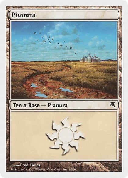 Plains (Italian) - "Pianura" (J48), Magic Encyclopedia 2005 (Salvat/Hachette) J48