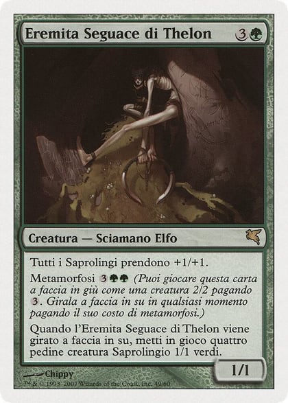 Thelonite Hermit (Italian) - "Eremita Seguace di Thelon", Magic Encyclopedia 2005 (Salvat/Hachette) J49