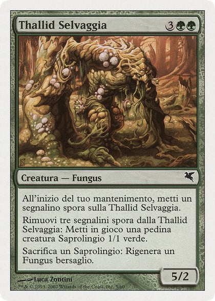 Savage Thallid (Italian) - "Thallid Selvaggia" (J5), Magic Encyclopedia 2005 (Salvat/Hachette) J5