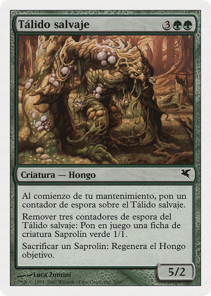 Savage Thallid (Spanish) - "Talido salvaje" (J5), Magic Encyclopedia 2005 (Salvat/Hachette) J5
